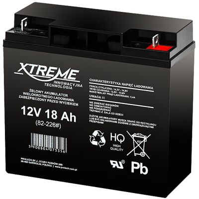 akumulator żelowy 12V 18Ah XTREME akumulator żelowy 12V 18Ah XTREME