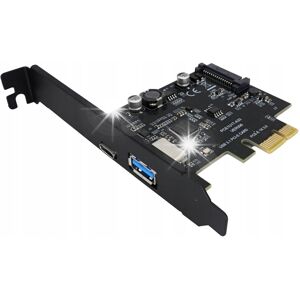 Inny producent Karta adapter do komputera PCI PCIe 1X na USB A + C 3.1 Gen2 10Gbps Inny producent Karta adapter do komputera PCI PCIe 1X na USB A + C 3.1 Gen2 10Gbps