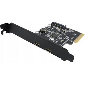ELECTRONICA 4U Karta adapter do komputera PCI PCIe 2X na USB C 3.1 Gen2 10Gbps 2-portowa ELECTRONICA 4U Karta adapter do komputera PCI PCIe 2X na USB C 3.1 Gen2 10Gbps 2-portowa