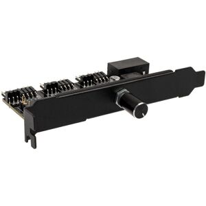 Lamptron CFP30 kontroler wentylatorów i oświetlenia RGB 12V 4-pin na slot PCI, czarny Lamptron CFP30 kontroler wentylatorów i oświetlenia RGB 12V 4-pin na slot PCI, czarny