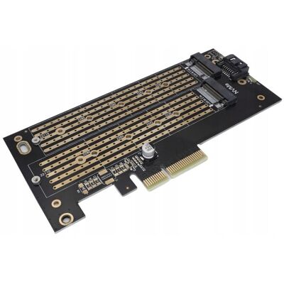 Inny producent Adapter Karta Przejściówka Pci Pci-E X4 Do Ssd M.2 Nvme I M.2 Sata Ngff Inny producent Adapter Karta Przejściówka Pci Pci-E X4 Do Ssd M.2 Nvme I M.2 Sata Ngff