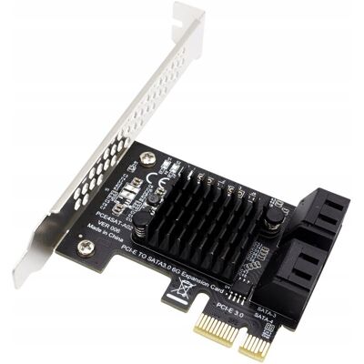 Inny producent Karta adapter do komputera PC PCIe 1X na 4x SATA 3.0 Serial ATA III 6Gb/s Inny producent Karta adapter do komputera PC PCIe 1X na 4x SATA 3.0 Serial ATA III 6Gb/s