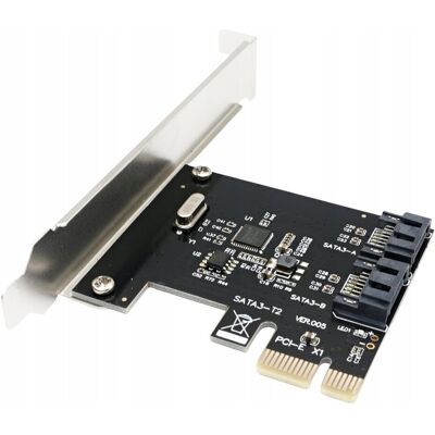Inny producent Karta adapter do komputera PCI PCIe 1X na 2x SATA 3.0 Serial ATA 2-portowa Inny producent Karta adapter do komputera PCI PCIe 1X na 2x SATA 3.0 Serial ATA 2-portowa