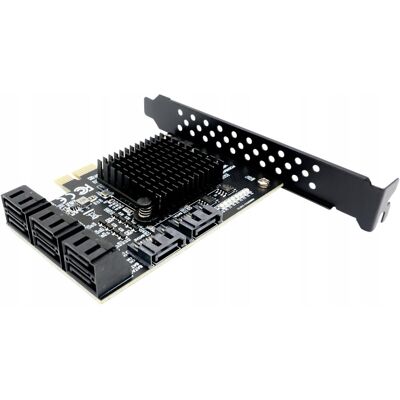Inny producent Karta adapter do komputera PCI PCIe 1X na 8x SATA 3.0 Serial ATA Inny producent Karta adapter do komputera PCI PCIe 1X na 8x SATA 3.0 Serial ATA