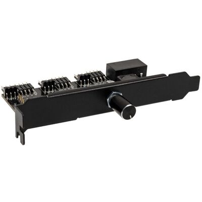 Lamptron CFM36 kontroler wentylatorów i oświetlenia RGB 12V 4-pin na slot PCI, czarny Lamptron CFM36 kontroler wentylatorów i oświetlenia RGB 12V 4-pin na slot PCI, czarny