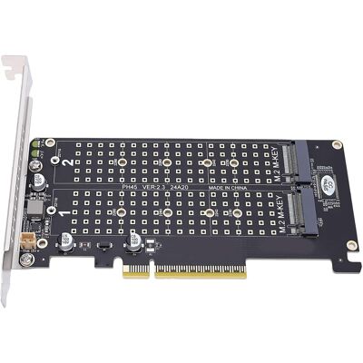 Inny producent Adapter Dysków Dwa M.2 Nvme Karta Rozszerzeń Szybki Pci Express 4.0 X8 Inny producent Adapter Dysków Dwa M.2 Nvme Karta Rozszerzeń Szybki Pci Express 4.0 X8