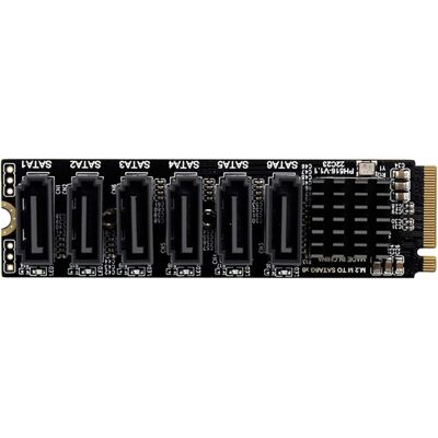 Zamiennik/inny Adapter M.2 Nvme Do 6x Sata 6 Gb/s Z Radiatorem Aluminiowym Pm Czarny Zamiennik/inny Adapter M.2 Nvme Do 6x Sata 6 Gb/s Z Radiatorem Aluminiowym Pm Czarny