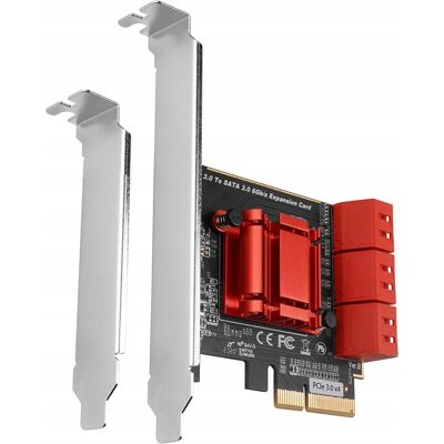 Inny producent Adapter Wewnętrzny Axagon Pces-Sa6 Pcie Do 6x Sata 6gb/s Inny producent Adapter Wewnętrzny Axagon Pces-Sa6 Pcie Do 6x Sata 6gb/s
