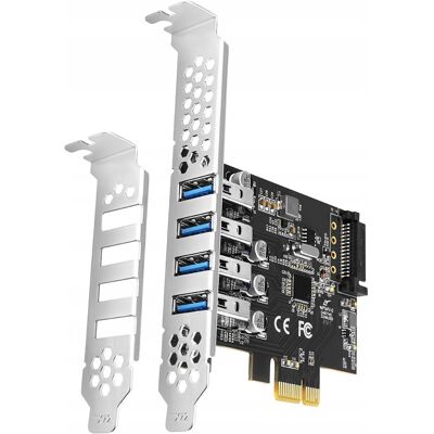 Inny producent Adapter wewnętrzny Axagon PCEU-43RS PCIe - 4x USB 3.2 Gen 1 Inny producent Adapter wewnętrzny Axagon PCEU-43RS PCIe - 4x USB 3.2 Gen 1