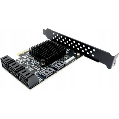 ELECTRONICA 4U Karta Adapter Do Komputera Pci Pcie 1x Na 8x Sata 3.0 Serial Ata ELECTRONICA 4U Karta Adapter Do Komputera Pci Pcie 1x Na 8x Sata 3.0 Serial Ata