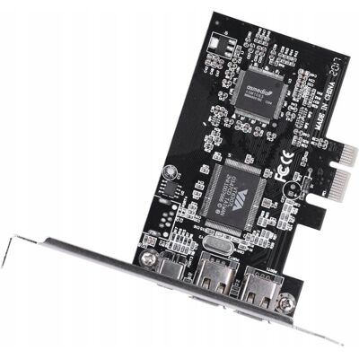 brak danych Karta rozszerzeń PCIe FireWire IEEE 1394A + Kabel FireWire 4pin/6pin brak danych Karta rozszerzeń PCIe FireWire IEEE 1394A + Kabel FireWire 4pin/6pin