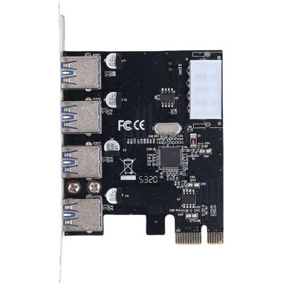 Inny producent Karta Rozszerzeń Usb 3.0 4 Porty Pcie X1 Ultra Szybka Wydajna Inny producent Karta Rozszerzeń Usb 3.0 4 Porty Pcie X1 Ultra Szybka Wydajna