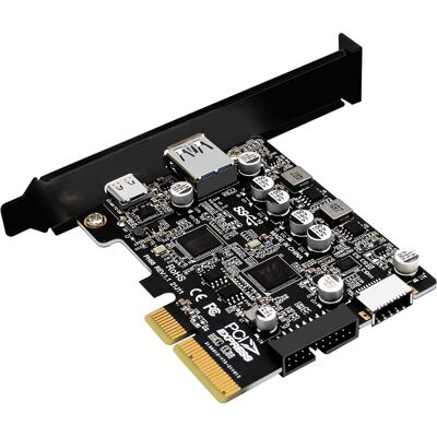 Inny producent Karta Usb Rozszerzeń 4-Porty Typ C Pcie Usb3.2 Wydajna Stabilna Szybka Inny producent Karta Usb Rozszerzeń 4-Porty Typ C Pcie Usb3.2 Wydajna Stabilna Szybka