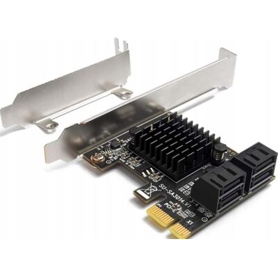 Inny producent Kontroler Adapter Karta PCI-E 1x na 4x SATA 3 Inny producent Kontroler Adapter Karta PCI-E 1x na 4x SATA 3