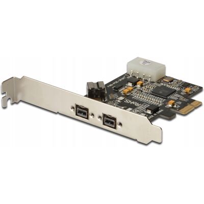 Inny producent Kontroler FireWire (800) DIGITUS PCIe, 2x zew. 1x wew. IEEE1394b 9-pin, Low Inny producent Kontroler FireWire (800) DIGITUS PCIe, 2x zew. 1x wew. IEEE1394b 9-pin, Low