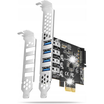 Inny producent PCEU-43RS Kontroler PCIe 4x port USB 3.2 GEN 1,, Inny producent PCEU-43RS Kontroler PCIe 4x port USB 3.2 GEN 1,,