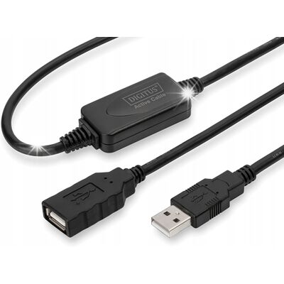 Inny producent Przedłużacz aktywny USB2.0 HighSpeed 480Mb/s A/wtyk-A/gniazdo DIGITUS 10m Inny producent Przedłużacz aktywny USB2.0 HighSpeed 480Mb/s A/wtyk-A/gniazdo DIGITUS 10m