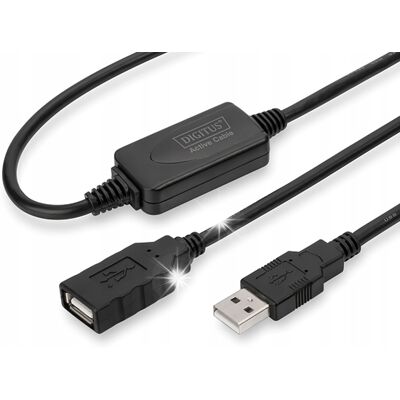Inny producent Przedłużacz aktywny USB2.0 HighSpeed 480Mb/s A/wtyk-A/gniazdo DIGITUS 15m Inny producent Przedłużacz aktywny USB2.0 HighSpeed 480Mb/s A/wtyk-A/gniazdo DIGITUS 15m