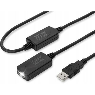 Inny producent Przedłużacz aktywny USB2.0 HighSpeed 480Mb/s A/wtyk-A/gniazdo DIGITUS 20m Inny producent Przedłużacz aktywny USB2.0 HighSpeed 480Mb/s A/wtyk-A/gniazdo DIGITUS 20m
