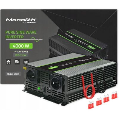 Inny producent Przetwornica 24v Na 230v 2000w/4000w Czysty Sinus Kamper Ups Łódź Qoltec Inny producent Przetwornica 24v Na 230v 2000w/4000w Czysty Sinus Kamper Ups Łódź Qoltec