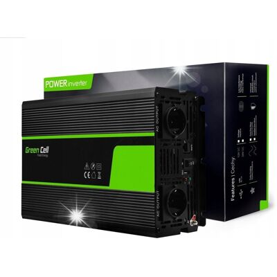 Inny producent Przetwornica Ciężarówka Tir Aku. 24v 230v 2000w 4000w Green Cell Usb Sinus Inny producent Przetwornica Ciężarówka Tir Aku. 24v 230v 2000w 4000w Green Cell Usb Sinus