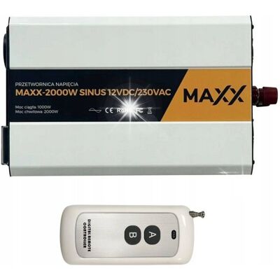 Inny producent Przetwornica Prądu Napięcia Czysty Sinus 12v 230v Maxx 1000/2000w Lcd Pilot Inny producent Przetwornica Prądu Napięcia Czysty Sinus 12v 230v Maxx 1000/2000w Lcd Pilot