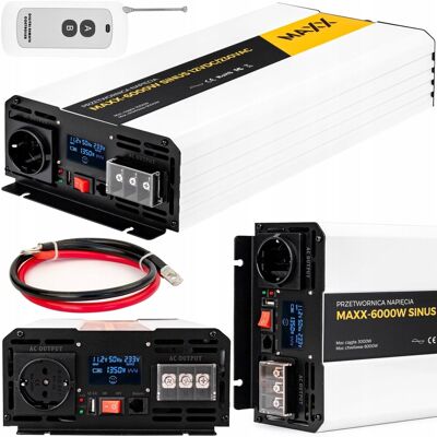Inny producent Przetwornica Prądu Napięcia Czysty Sinus 12v 230v Maxx 3000/6000w Lcd Pilot Inny producent Przetwornica Prądu Napięcia Czysty Sinus 12v 230v Maxx 3000/6000w Lcd Pilot