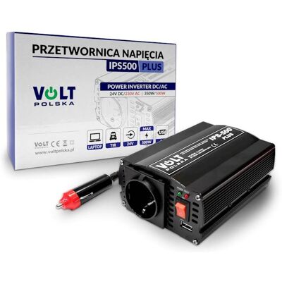 Przetwornica Samochodowa 24v - 230v 350w Volt Ips500 Plus Przetwornica Samochodowa 24v - 230v 350w Volt Ips500 Plus