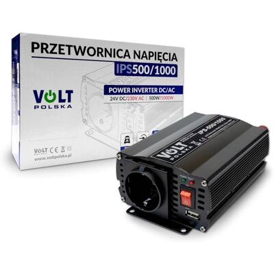 Przetwornica Samochodowa 24v - 230v 500w Volt Ips651024 Przetwornica Samochodowa 24v - 230v 500w Volt Ips651024