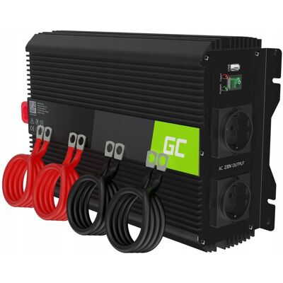 Inny producent Przetwornica Samochodowa Akumulatora 12v 230v 2000w 4000w Green Cell + Usb / Green Cell Inny producent Przetwornica Samochodowa Akumulatora 12v 230v 2000w 4000w Green Cell + Usb / Green Cell