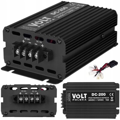 Volt Polska Reduktor Napięcia Przetwornica Dc 24/12v 10a 200w Volt Polska Reduktor Napięcia Przetwornica Dc 24/12v 10a 200w