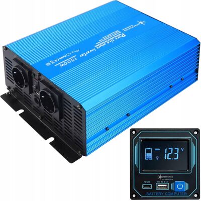 Inny producent Przetwornica Napięcia Solartronics Ts1500 12v/230v 1500w, Czysty Sinus, Pilot De80d, Lcd, Usb-A/usb-C Inny producent Przetwornica Napięcia Solartronics Ts1500 12v/230v 1500w, Czysty Sinus, Pilot De80d, Lcd, Usb-A/usb-C