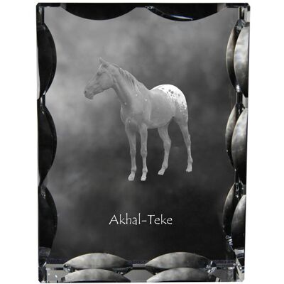 Akhal-Teke - kryształ ze zdjęciem konia, szklana statuetka ze zdjęciem, wyjątkowa ramka ze zdjęciem marki Art-Dog Akhal-Teke - kryształ ze zdjęciem konia, szklana statuetka ze zdjęciem, wyjątkowa ramka ze zdjęciem marki Art-Dog