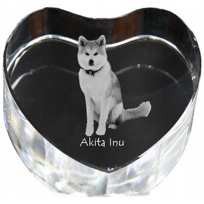 ART Akita, Akita Inu - Zdjęcie Psa W Krysztale, Kryształowe Serce, Wyjątkowa Ra ART Akita, Akita Inu - Zdjęcie Psa W Krysztale, Kryształowe Serce, Wyjątkowa Ra