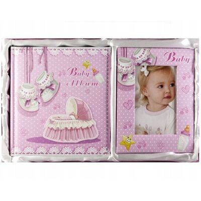 GEDEON Album Dla Dziecka 200 Zdjęć + Ramka 10x15 – Chrzest/baby Shower GEDEON Album Dla Dziecka 200 Zdjęć + Ramka 10x15 – Chrzest/baby Shower