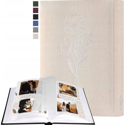 Inny producent Album Fotograficzny 19x27cm Lniany Beżowy 60 Stron Album Na Zdjęcia Inny producent Album Fotograficzny 19x27cm Lniany Beżowy 60 Stron Album Na Zdjęcia