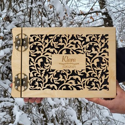 ART Album na zdjęcia drewniany personalizowany prezent pamiątka ażurowy ART Album na zdjęcia drewniany personalizowany prezent pamiątka ażurowy