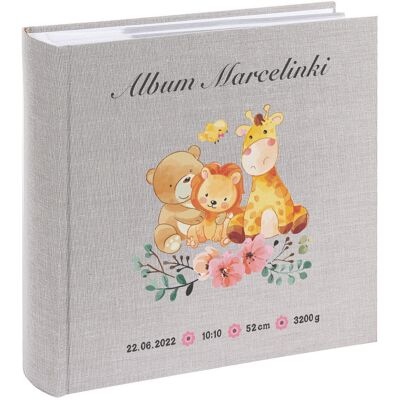 Album na zdjęcia dziecka - 200 zdjęć 10x15 - dużo wzorów - Goldbuch PREMIUM - szary - Twój Nadruk na oprawie Album na zdjęcia dziecka - 200 zdjęć 10x15 - dużo wzorów - Goldbuch PREMIUM - szary - Twój Nadruk na oprawie