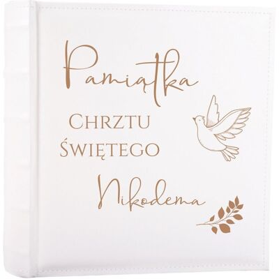 GEDEON Album na zdjęcia imię dziecka chrzest dziecko grawer personalizowany GEDEON Album na zdjęcia imię dziecka chrzest dziecko grawer personalizowany