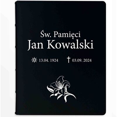 EMPOL Album pogrzebowy, ku pamięci, kieszenie na zdjęcia AP002 - 15x21, na 120 zdjęć + własny napis EMPOL Album pogrzebowy, ku pamięci, kieszenie na zdjęcia AP002 - 15x21, na 120 zdjęć + własny napis