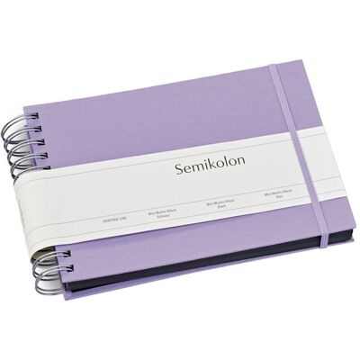 Album Semikolon Mini Mucho czarne kartki, lilac silk Album Semikolon Mini Mucho czarne kartki, lilac silk