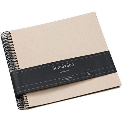 Album Semikolon Spiral Eco M, czarne kartki, Satin Champagne Album Semikolon Spiral Eco M, czarne kartki, Satin Champagne
