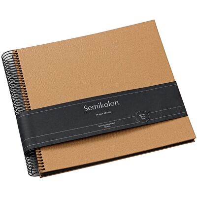 Album Semikolon Spiral Eco M, czarne kartki, Urban Bronze Album Semikolon Spiral Eco M, czarne kartki, Urban Bronze