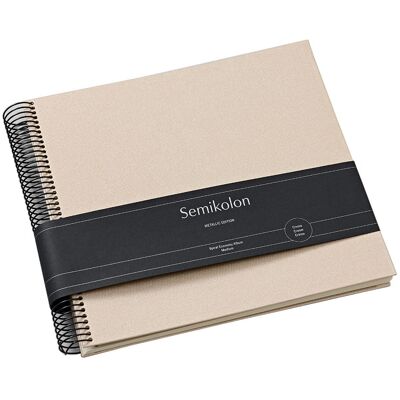 Album Semikolon Spiral Eco M, kremowe kartki, Satin Champagne Album Semikolon Spiral Eco M, kremowe kartki, Satin Champagne