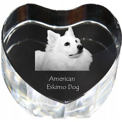 ART American Eskimo Dog, American Spitz - Zdjęcie Psa W Krysztale, Kryształowe ART American Eskimo Dog, American Spitz - Zdjęcie Psa W Krysztale, Kryształowe