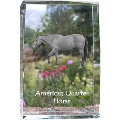 American Quarter Horse - Kryształ Ze Zdjęciem Konia, Zdjęcie W Szkle, Nowoc American Quarter Horse - Kryształ Ze Zdjęciem Konia, Zdjęcie W Szkle, Nowoc
