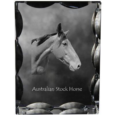 Australijski koń hodowlany - kryształ ze zdjęciem konia, szklana statuetka ze zdjęciem, wyjątkowa ramka ze zdjęciem marki Art-Dog Australijski koń hodowlany - kryształ ze zdjęciem konia, szklana statuetka ze zdjęciem, wyjątkowa ramka ze zdjęciem marki Art-Dog