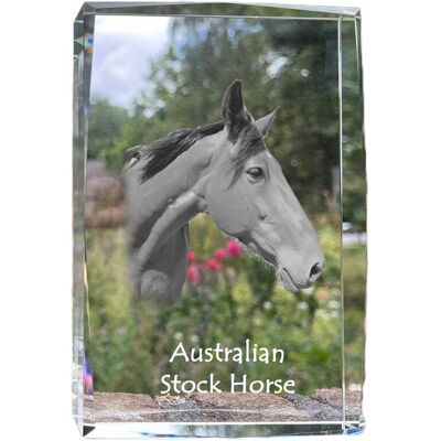 ART Australijski Koń Hodowlany - Kryształ Ze Zdjęciem Konia, Zdjęcie W Szkle, N ART Australijski Koń Hodowlany - Kryształ Ze Zdjęciem Konia, Zdjęcie W Szkle, N