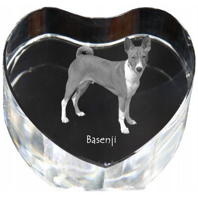 ART Basenji, Basendżi, Congo Dog - Zdjęcie Psa W Krysztale, Kryształowe Serce, ART Basenji, Basendżi, Congo Dog - Zdjęcie Psa W Krysztale, Kryształowe Serce,