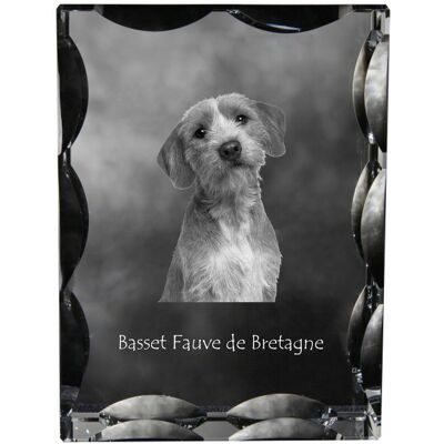 ART Basset Bretoński, Basset Fauve De Bretagne - Kryształ Ze Zdjęciem Psa, Szkl ART Basset Bretoński, Basset Fauve De Bretagne - Kryształ Ze Zdjęciem Psa, Szkl